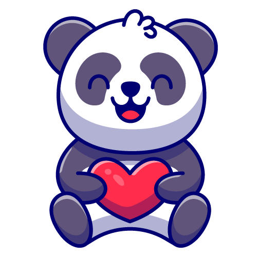 Panda coeur