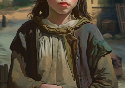 optimisterre a little girl in the village of the middle age a d 95facfdb d4ae 42fe 9794 56814ae172c1